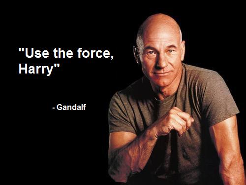 'Use the Force, Harry' - Gandalf (picture of Jean-Luc Picard)