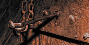 Old key in lock