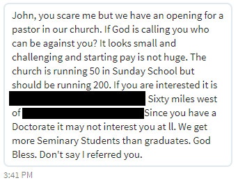A confusing message intended to recruit me.