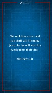 Instagram story Bible verse meme quoting Matthew 1:21