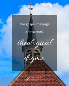 quote meme about theology with church steeple