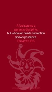 court jester with Proverbs 15:5 mobile wallpaper