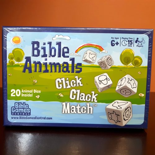 Bible Animals Click Clack Match game box lid