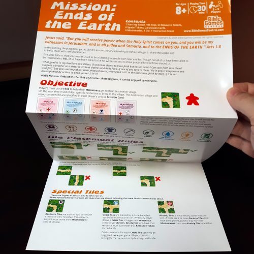 The instructions are foldable and printed on each side.